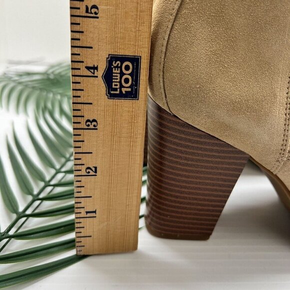 Michael Michael Kors Evaline Brown Suede Chelsea Heeled Booties Size 9.5M NWOB - Picture 7 of 16